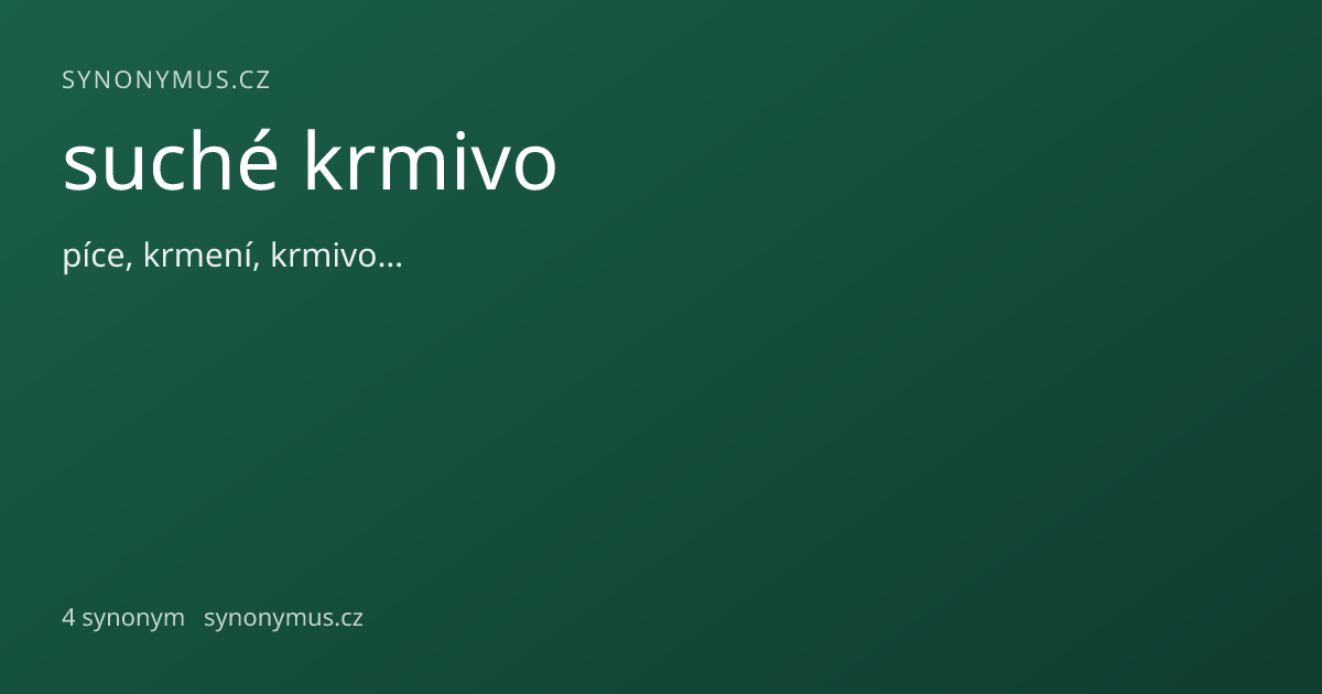 Náhled odkazu: suché krmivo