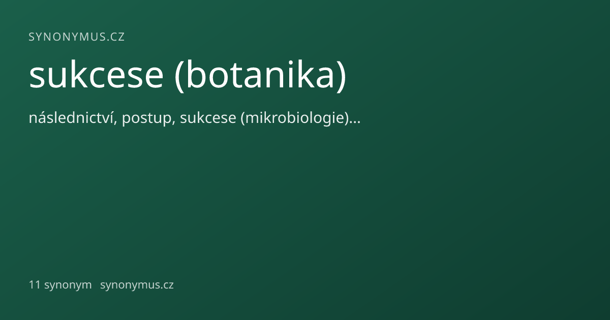Náhled odkazu: sukcese (botanika)