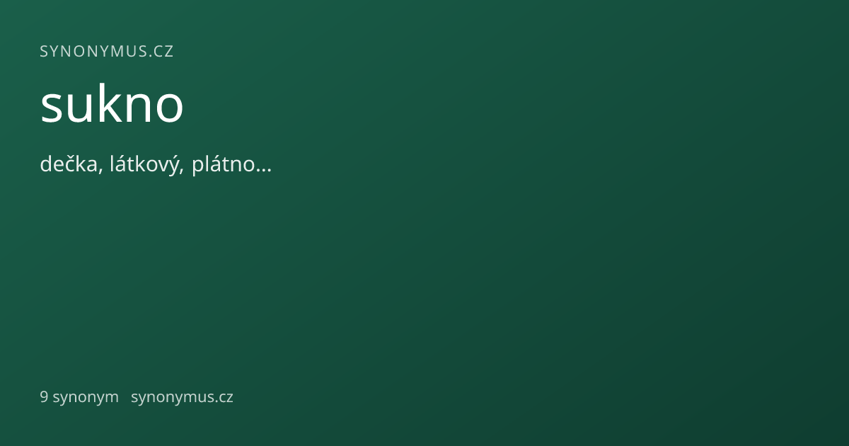 Náhled odkazu: sukno