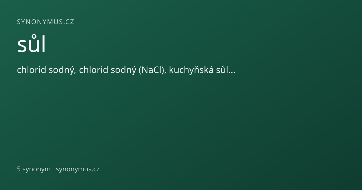 Náhled odkazu: sůl