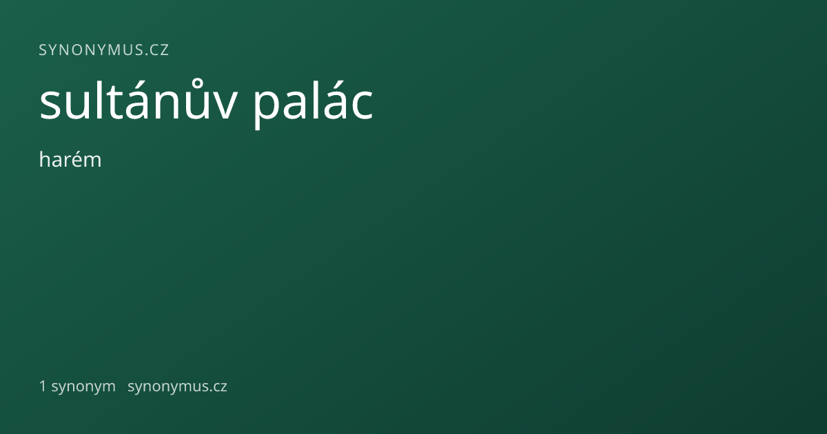 Náhled odkazu: sultánův palác