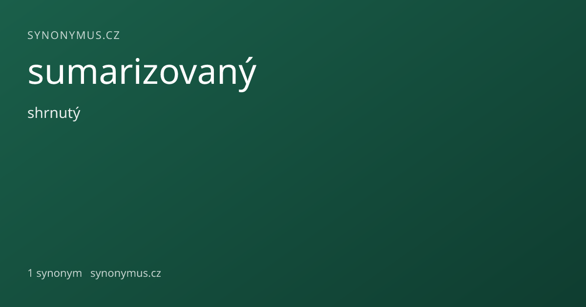 Náhled odkazu: sumarizovaný