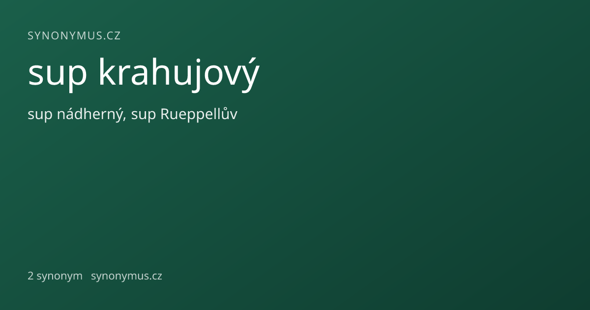Náhled odkazu: sup krahujový