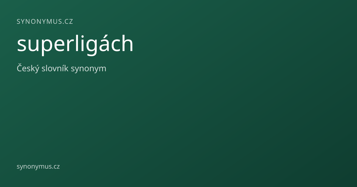 Náhled odkazu: superligách