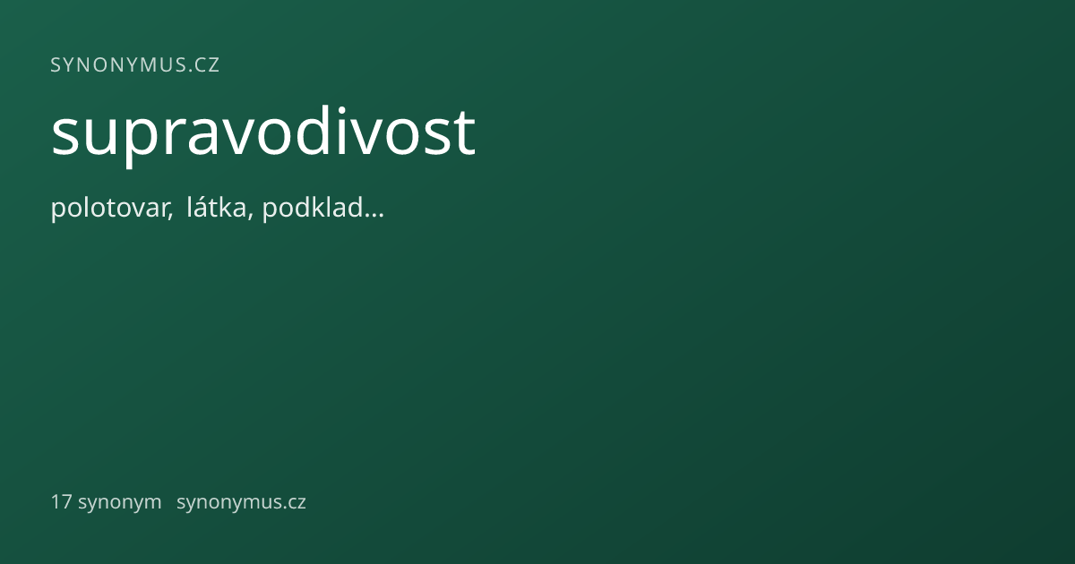 Náhled odkazu: supravodivost