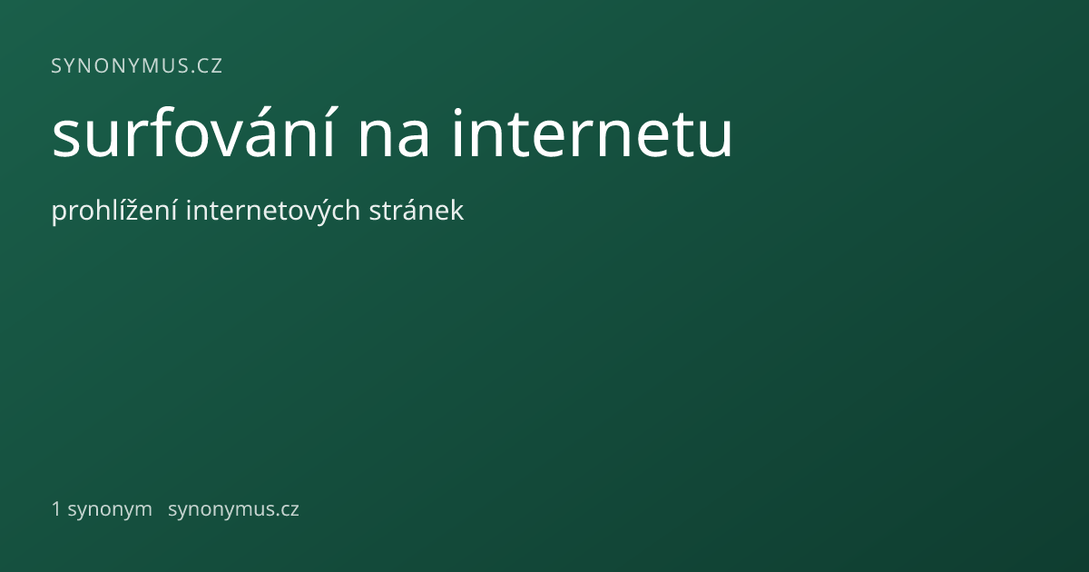 Náhled odkazu: surfování na internetu