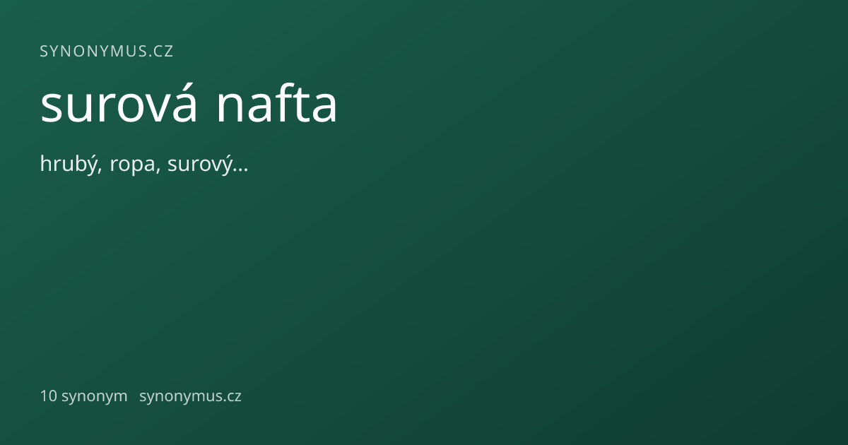 Náhled odkazu: surová nafta