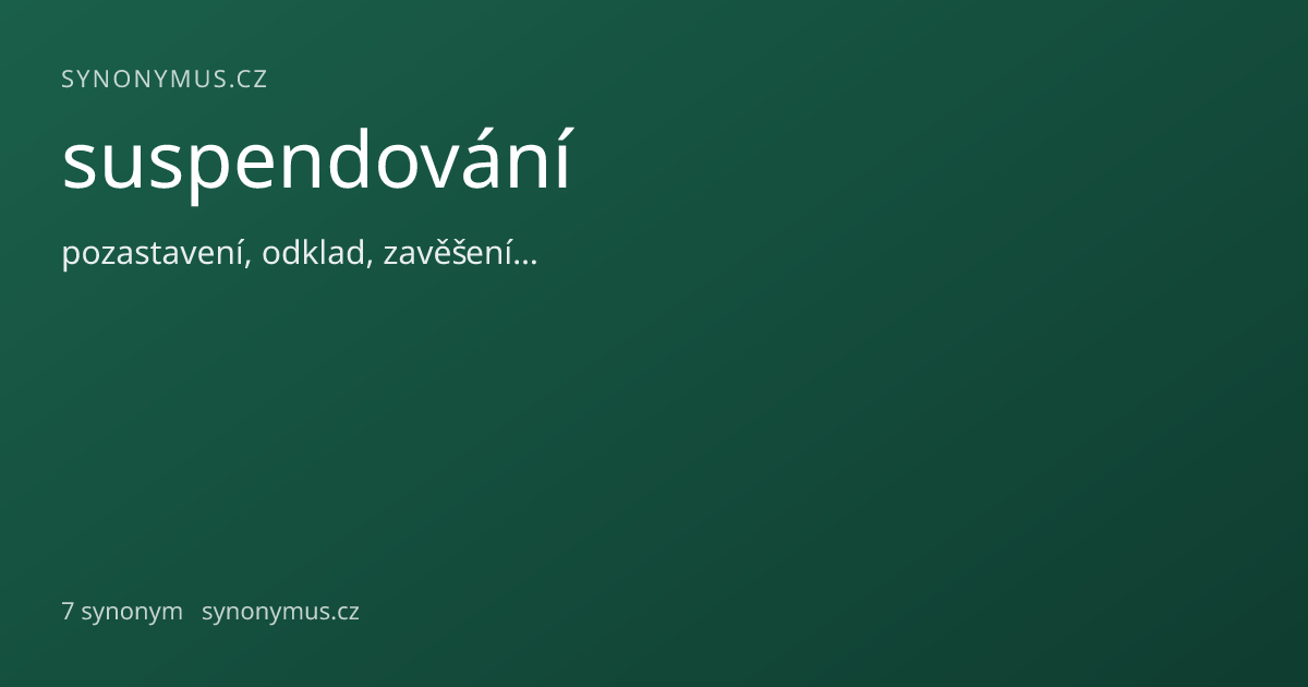 Náhled odkazu: suspendování