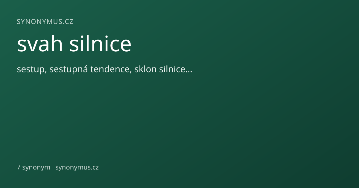 Náhled odkazu: svah silnice