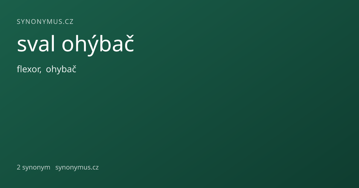 Náhled odkazu: sval ohýbač