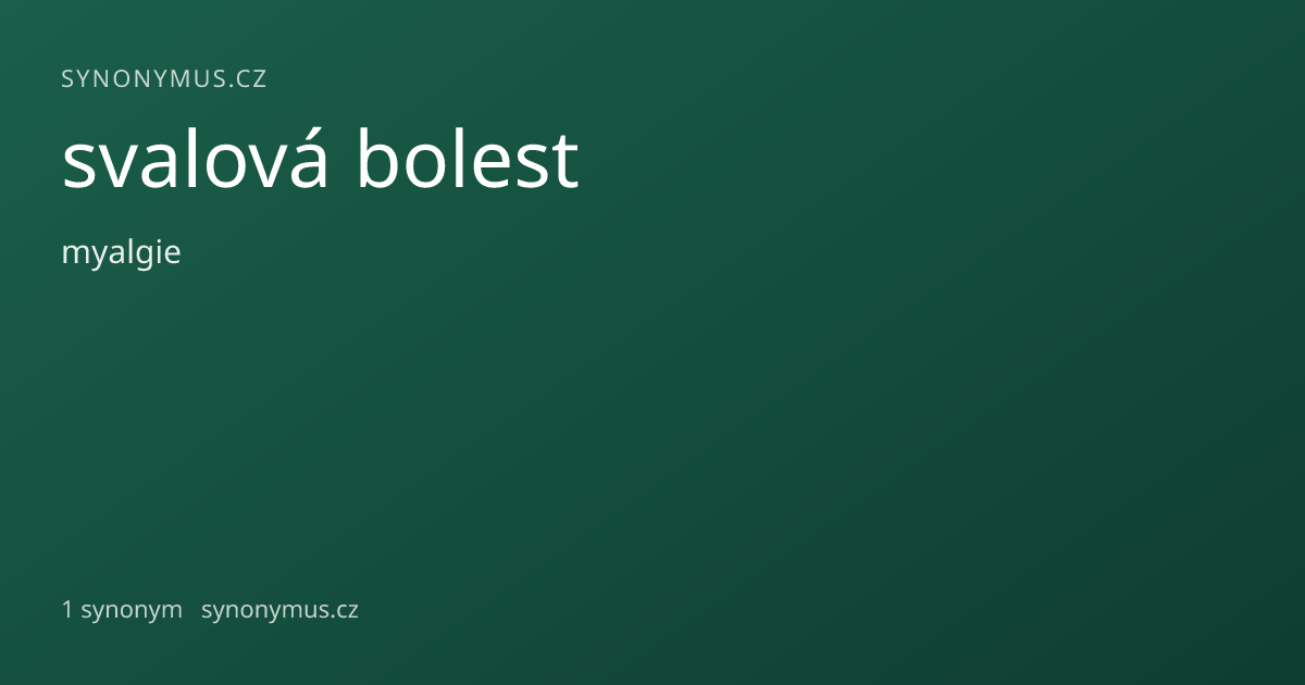 Náhled odkazu: svalová bolest