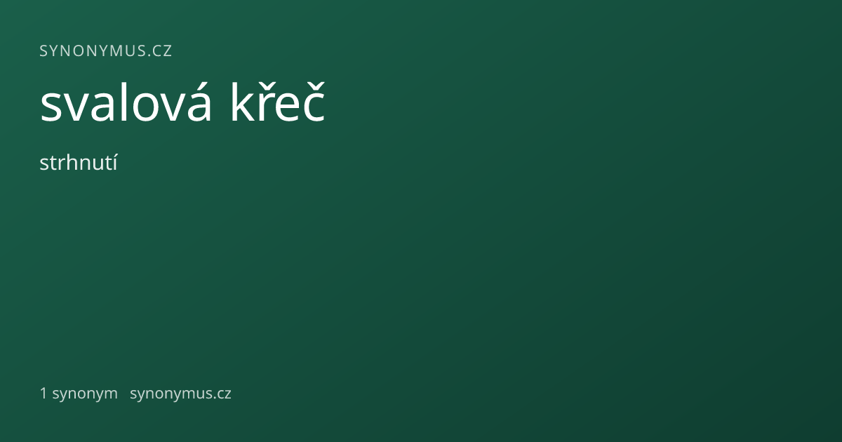 Náhled odkazu: svalová křeč
