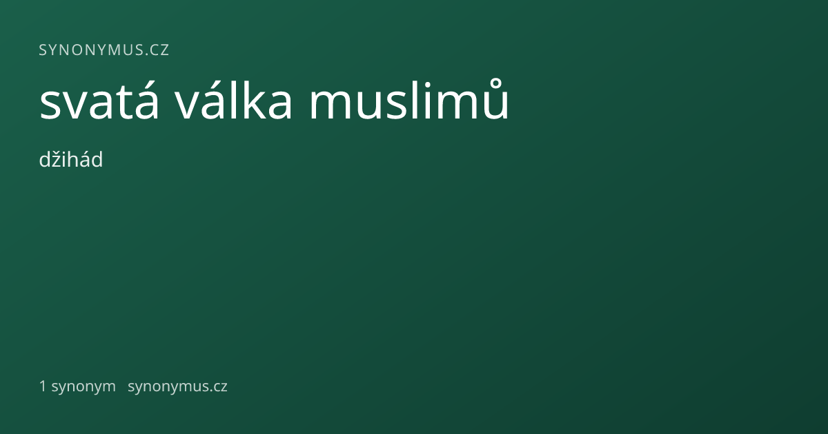 Náhled odkazu: svatá válka muslimů