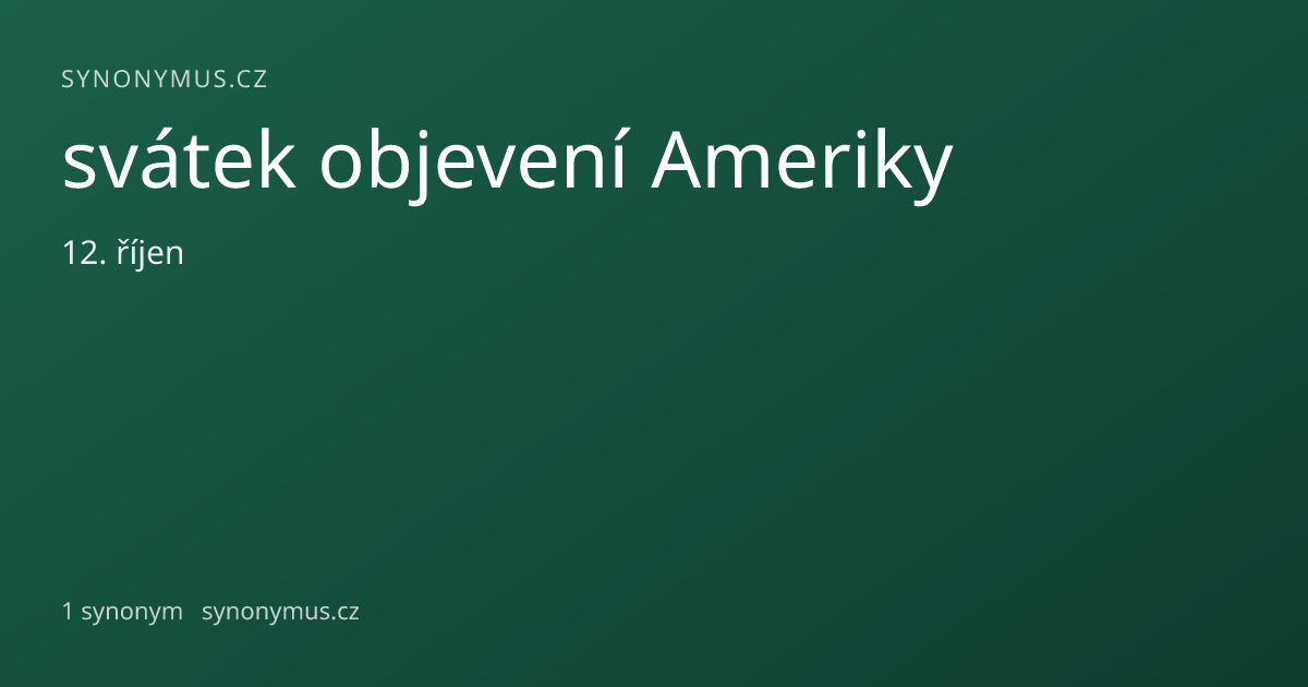 Náhled odkazu: svátek objevení Ameriky