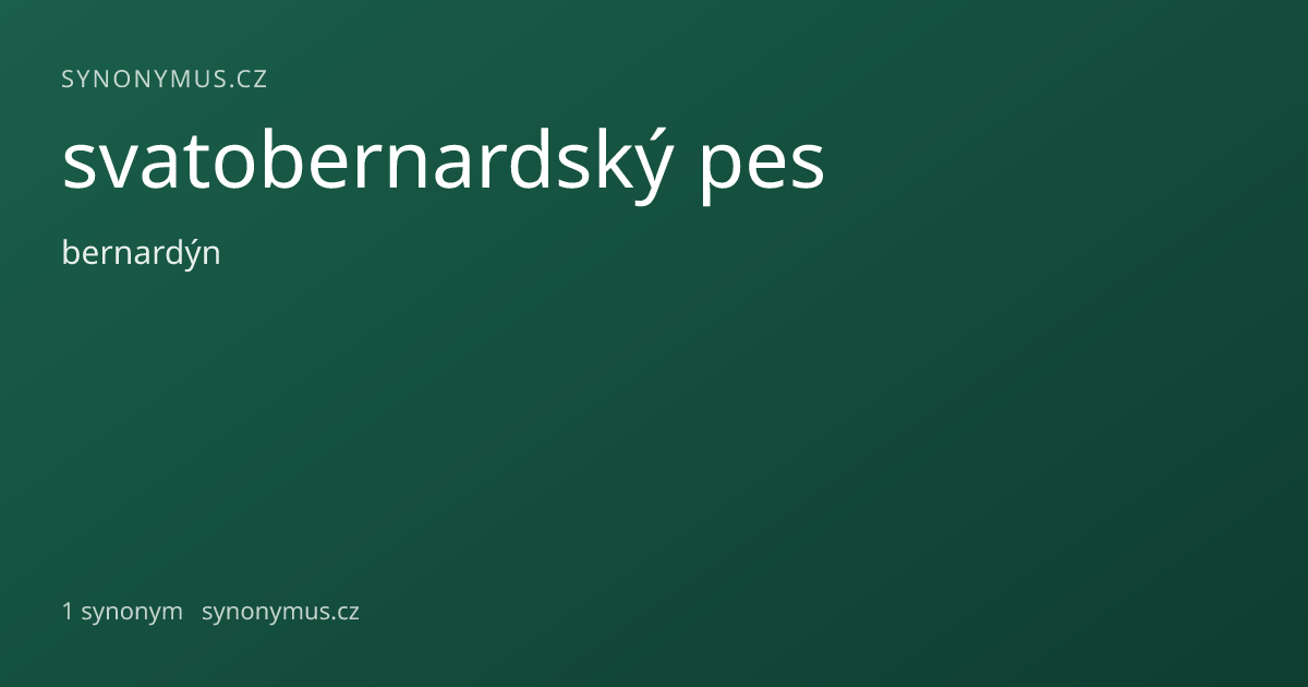 Náhled odkazu: svatobernardský pes