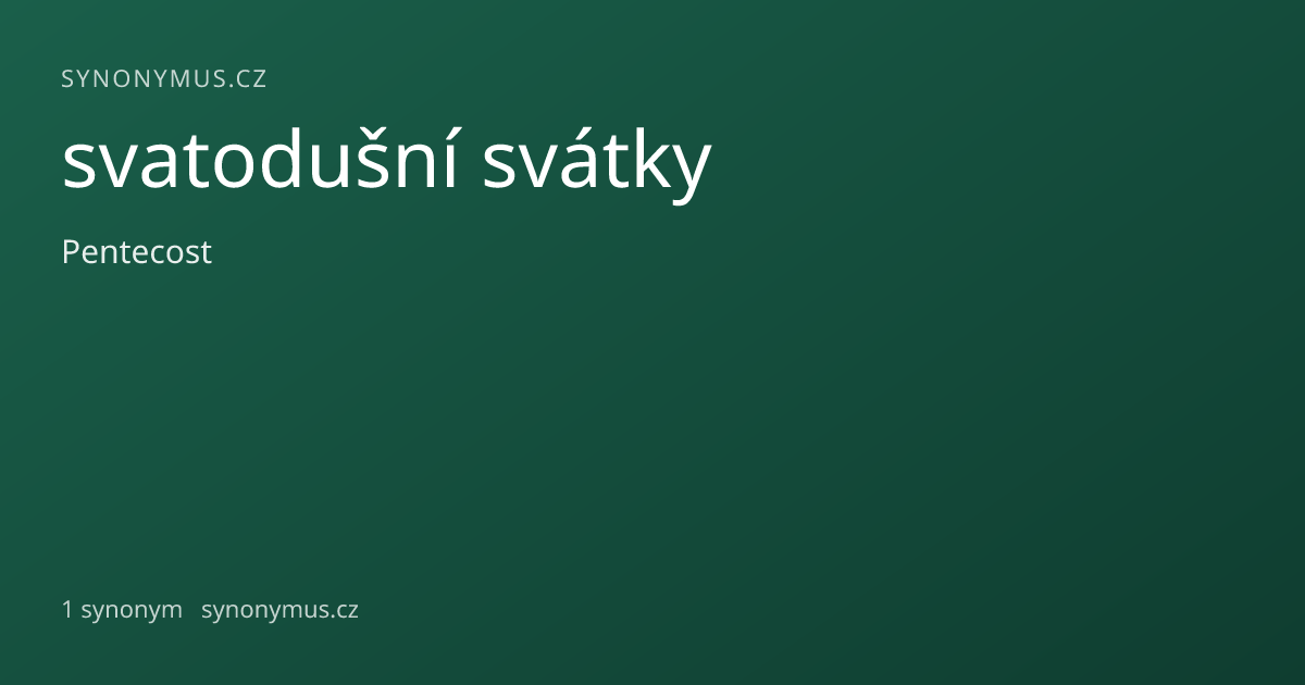 Náhled odkazu: svatodušní svátky