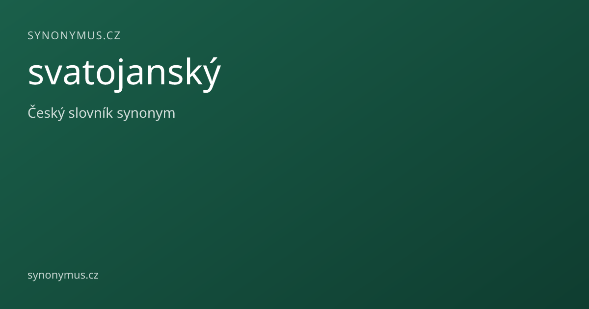 Náhled odkazu: svatojanský