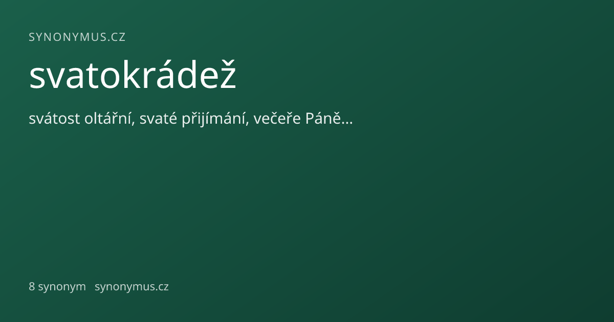 Náhled odkazu: svatokrádež