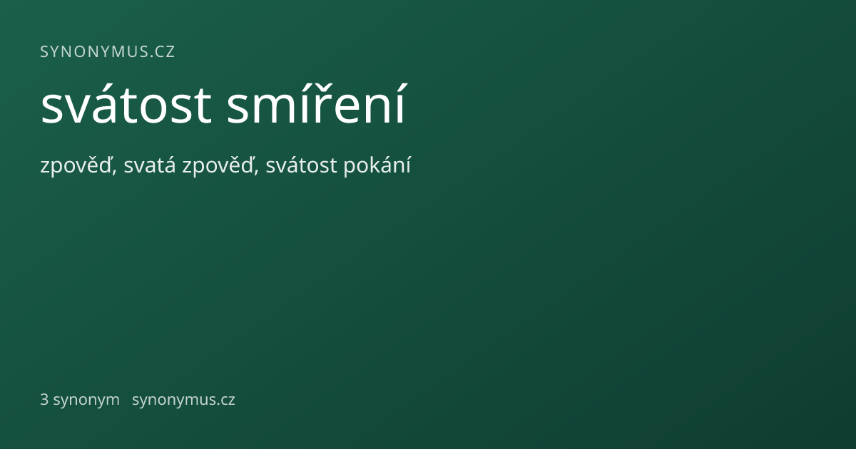 Náhled odkazu: svátost smíření