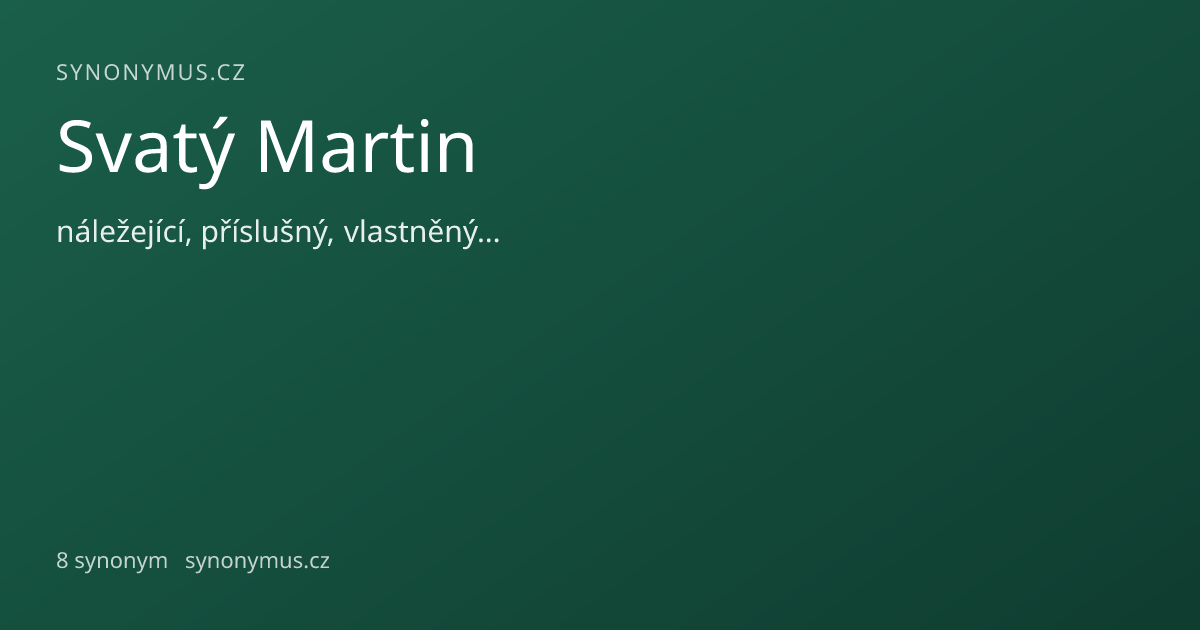 Náhled odkazu: Svatý Martin