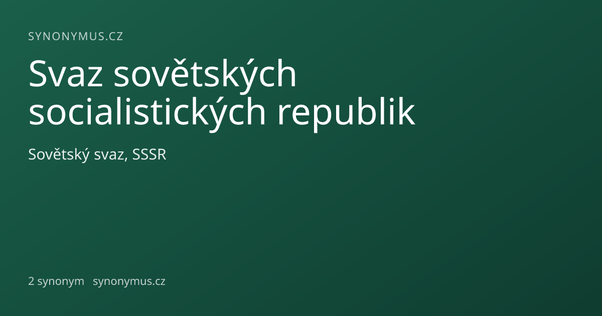 Náhled odkazu: Svaz sovětských socialistických republik