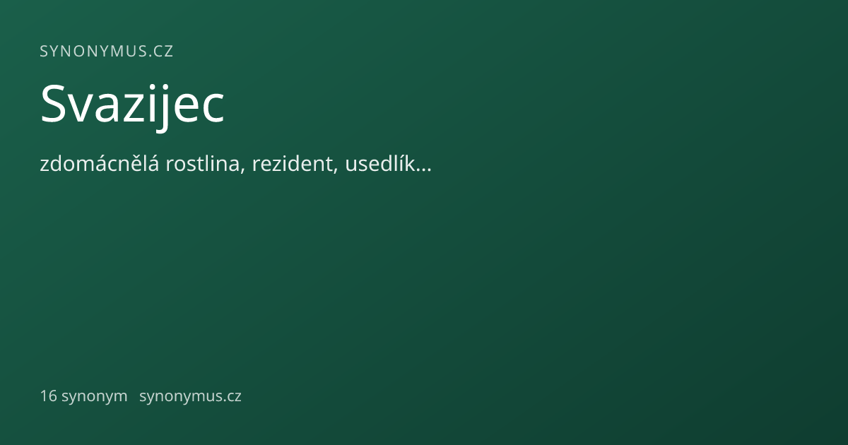 Náhled odkazu: Svazijec