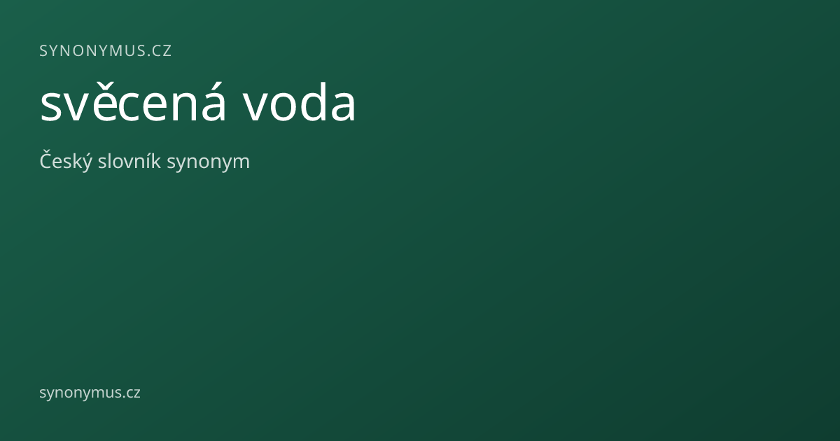 Náhled odkazu: svěcená voda