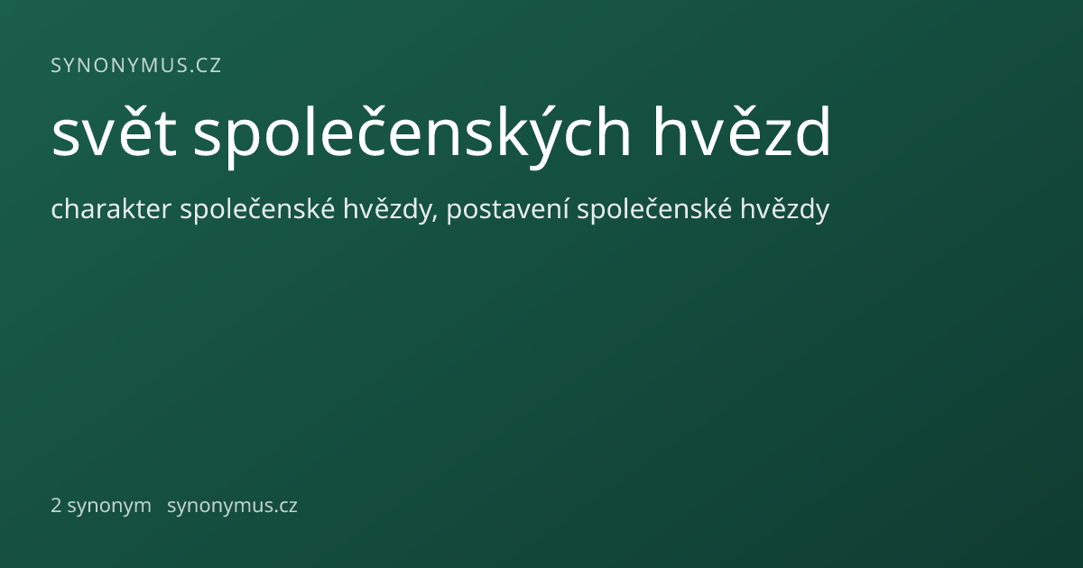 Náhled odkazu: svět společenských hvězd