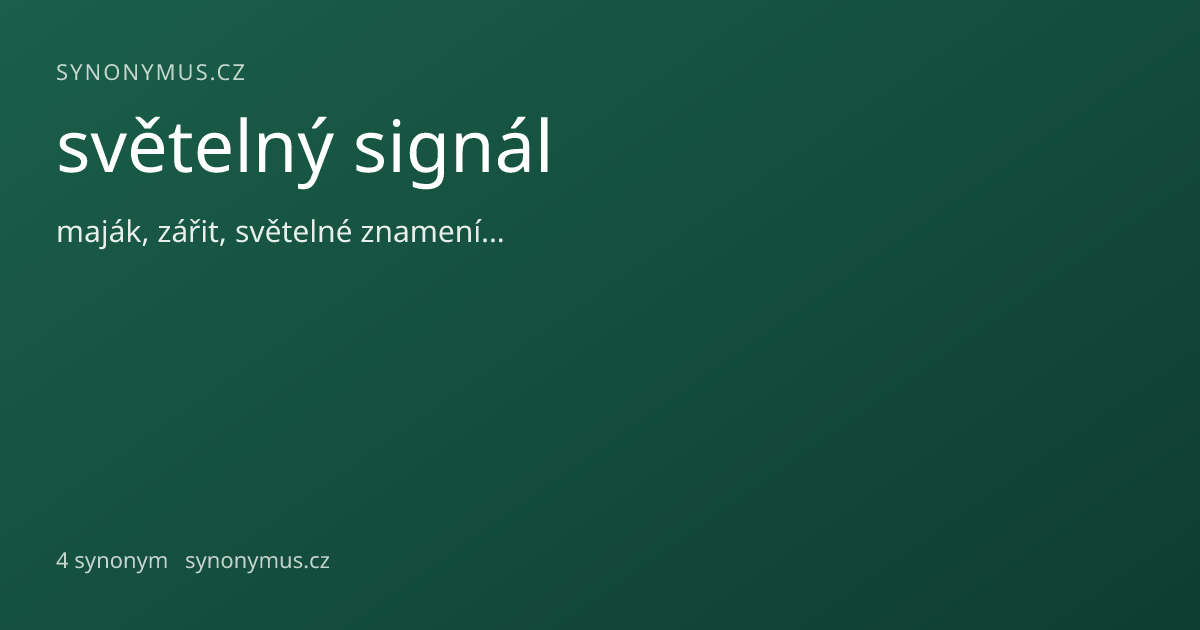 Náhled odkazu: světelný signál