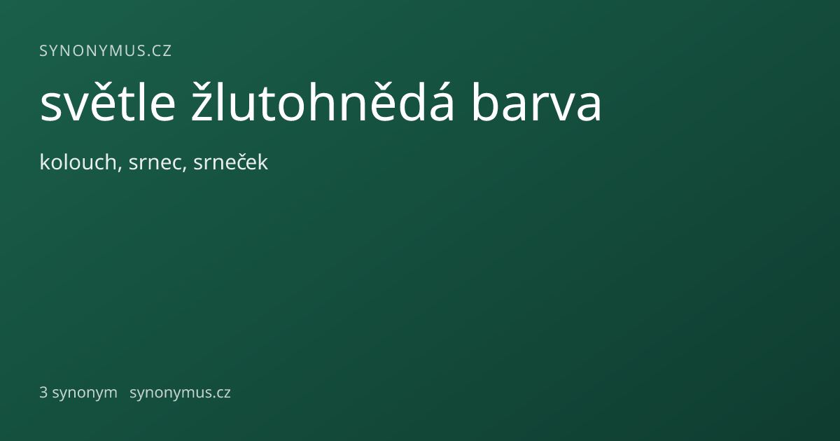Náhled odkazu: světle žlutohnědá barva