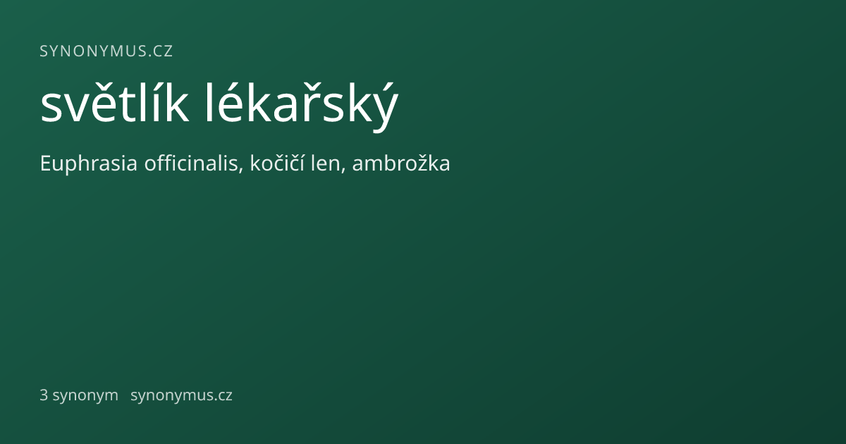 Náhled odkazu: světlík lékařský