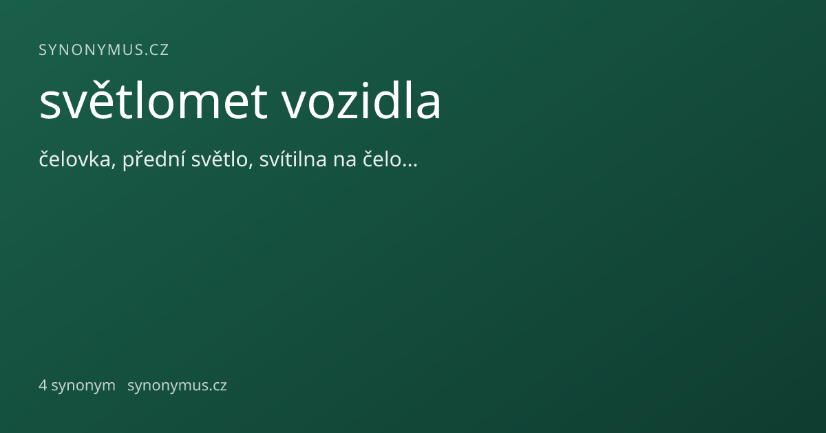Náhled odkazu: světlomet vozidla