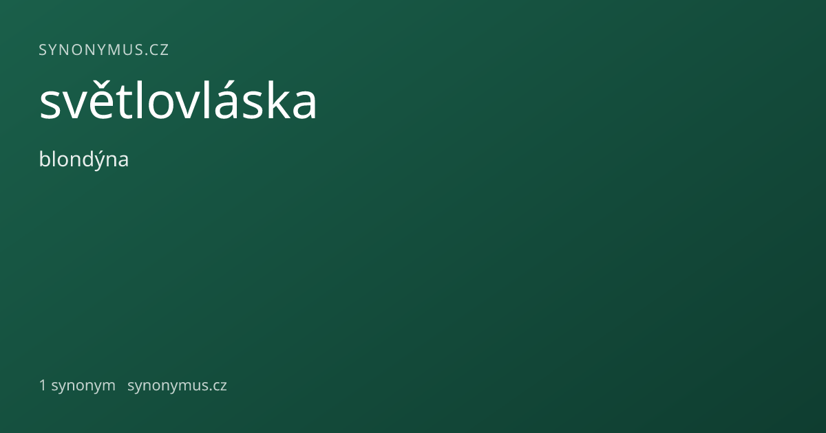 Náhled odkazu: světlovláska