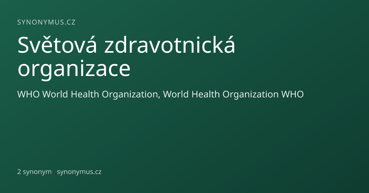 Náhled odkazu: Světová zdravotnická organizace
