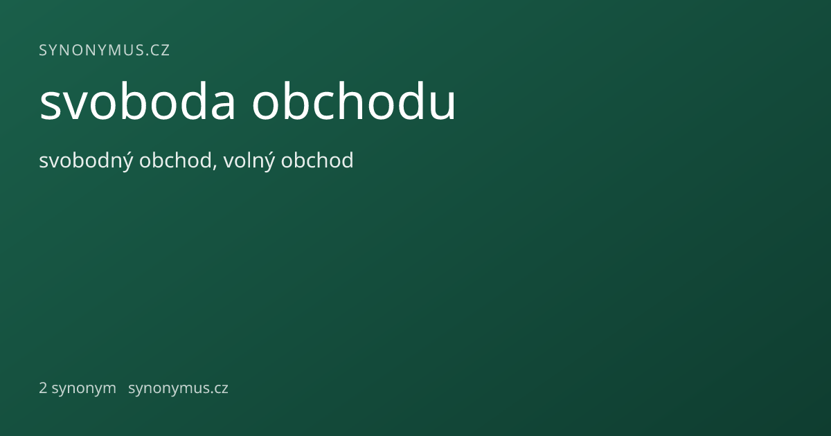 Náhled odkazu: svoboda obchodu