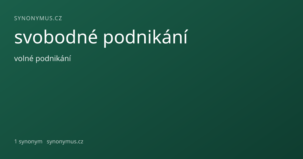 Náhled odkazu: svobodné podnikání