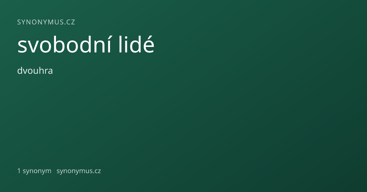 Náhled odkazu: svobodní lidé