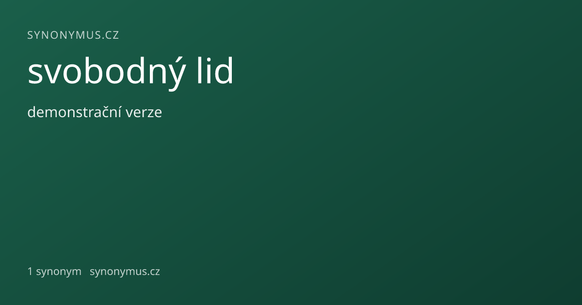 Náhled odkazu: svobodný lid