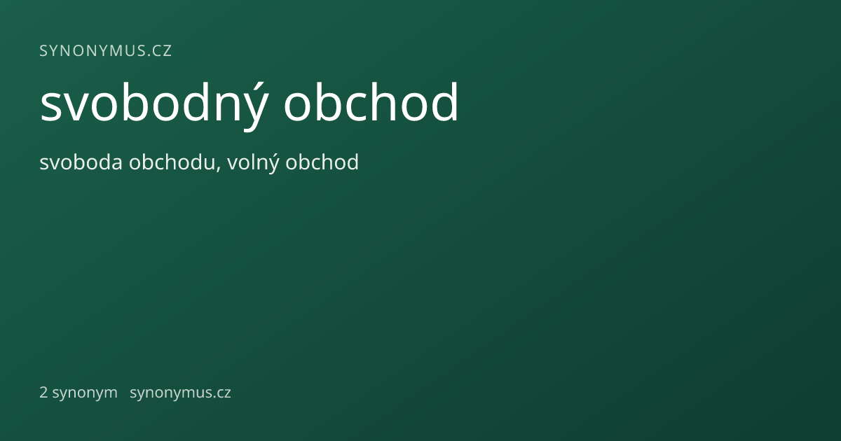 Náhled odkazu: svobodný obchod
