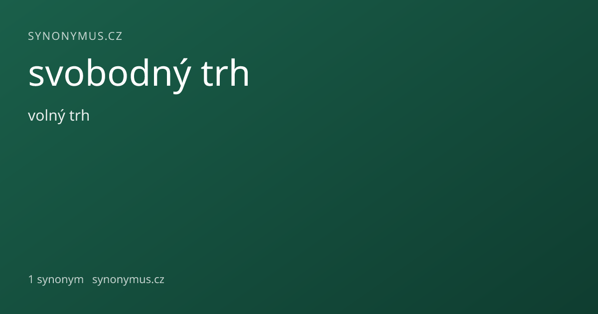 Náhled odkazu: svobodný trh