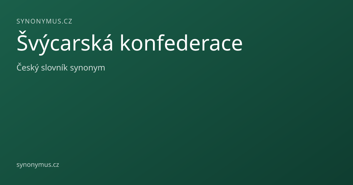 Náhled odkazu: Švýcarská konfederace