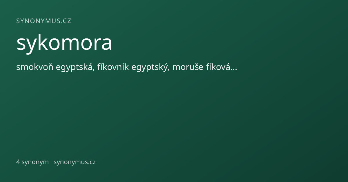 Náhled odkazu: sykomora
