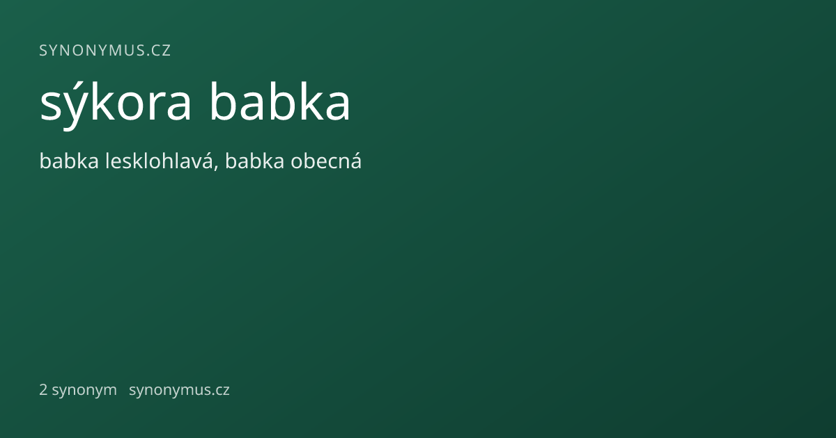 Náhled odkazu: sýkora babka