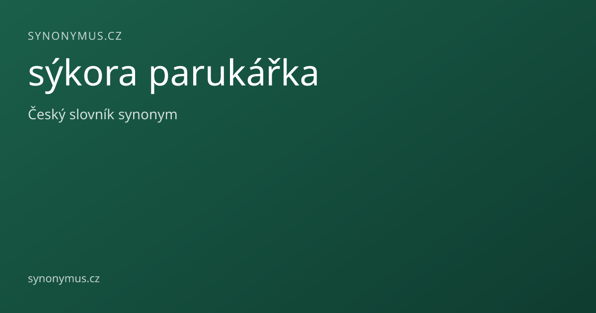 Náhled odkazu: sýkora parukářka