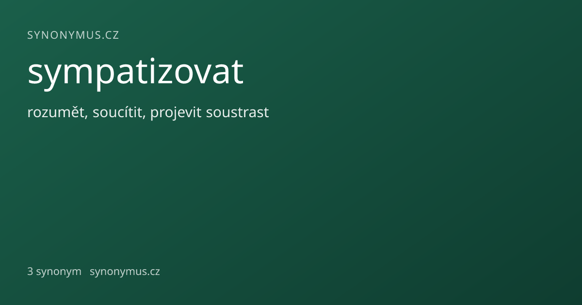 Náhled odkazu: sympatizovat