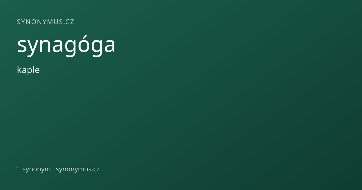 Náhled odkazu: synagóga