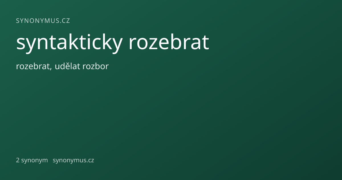 Náhled odkazu: syntakticky rozebrat