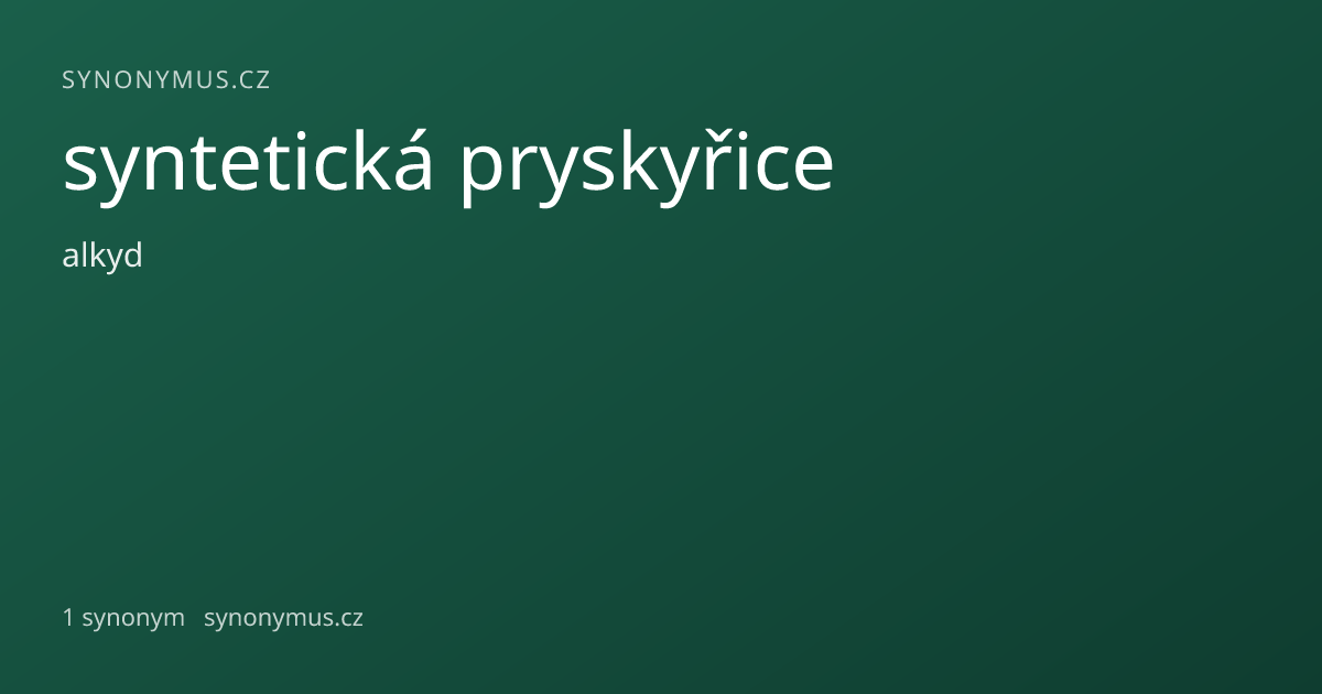 Náhled odkazu: syntetická pryskyřice