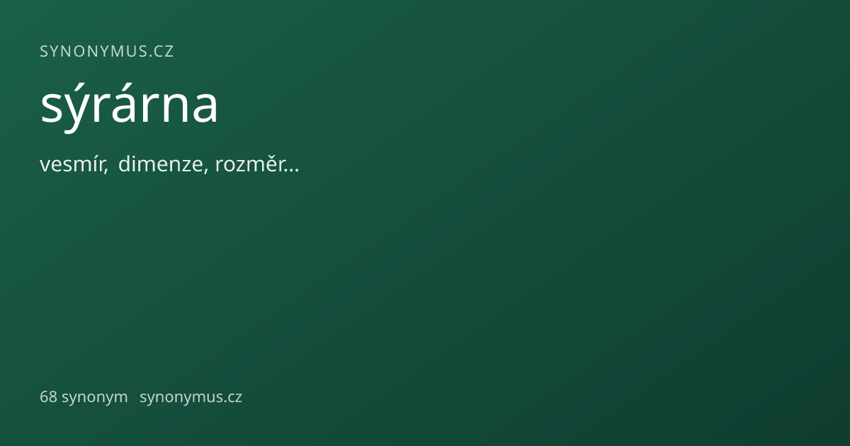 Náhled odkazu: sýrárna