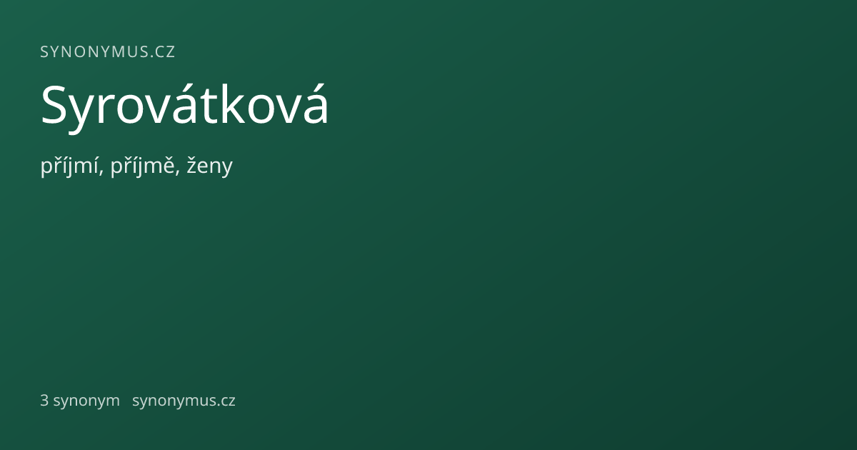 Náhled odkazu: Syrovátková